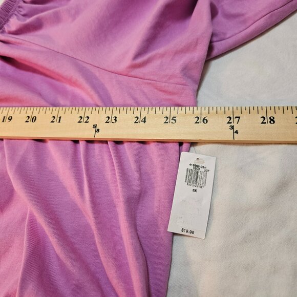 OLD NAVY Women’s Blouse 3X Off Shoulder Elastic Balloon Sleeves Peasant Top NWT - Picture 4 of 6